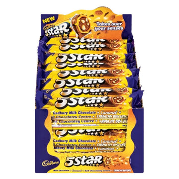 Cadbury 5 Star – 32 x 48.5g | Gooey Caramel, Soft Centre & Crunchy Biscuits in Every Bite Milk Chocolate Bars (32 x 48.5 g)