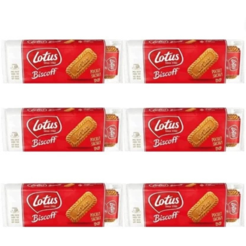 Lotus Biscoff Cookies 12X2P Cookies (700 g, Pack of 6)