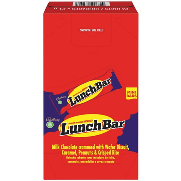 Cadbury Lunch Bar Milk Chocolate Bars (24 x 21 g)