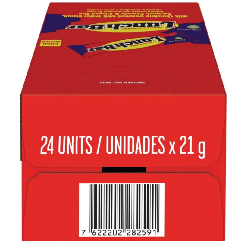 Cadbury Lunch Bar Milk Chocolate Bars (24 x 21 g)