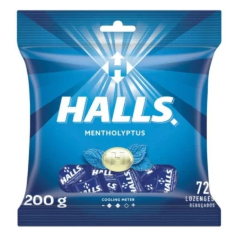 Halls Cherry, Mentholyptus, Fruit Explosion & Xtra Strong Lozenges Pouch (4 x 200 g)