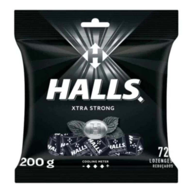Halls Cherry, Mentholyptus, Fruit Explosion & Xtra Strong Lozenges Pouch (4 x 200 g)