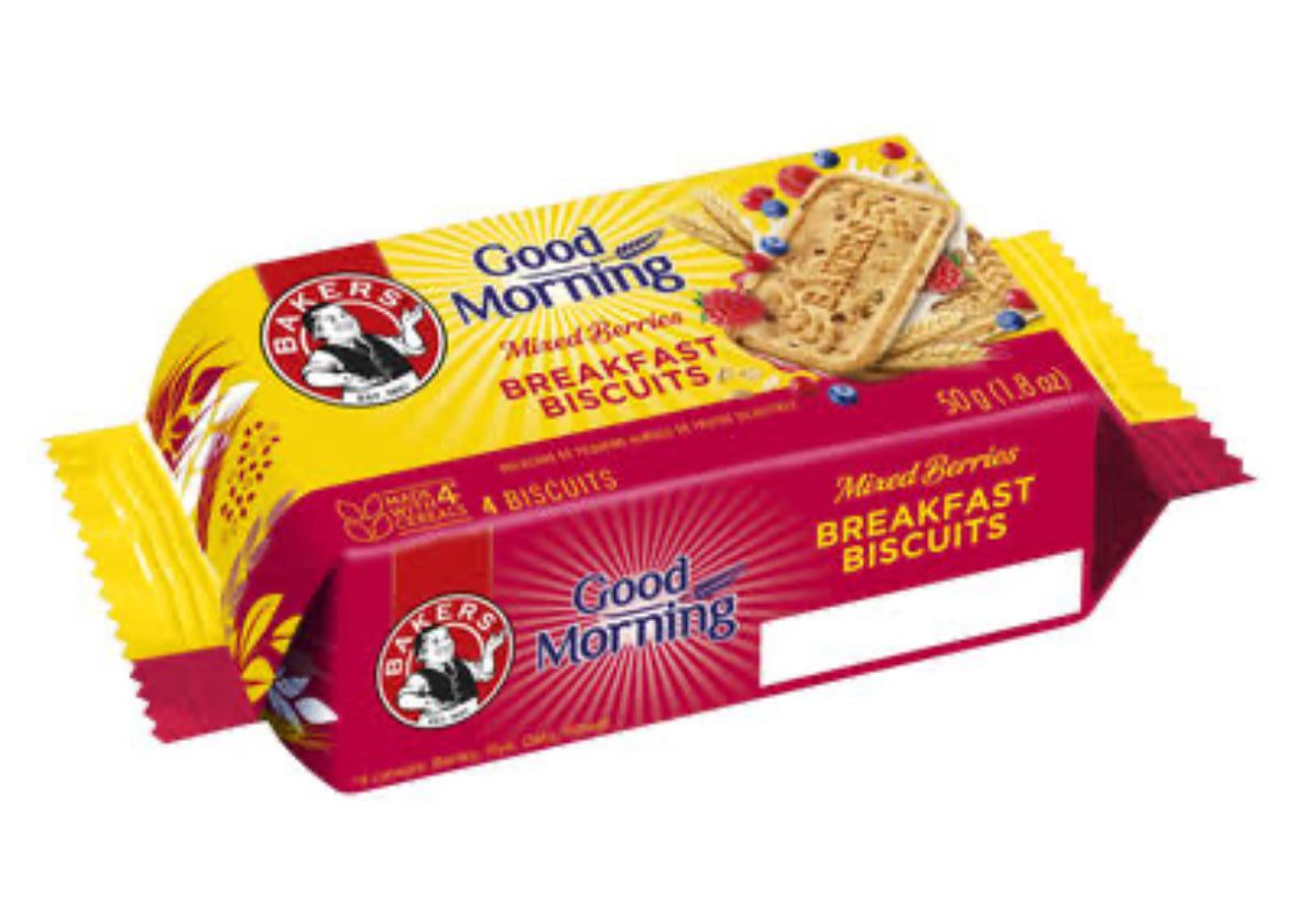 Bakers Good Morning Mixed Berries Biscuits 16 x 50g MYEXPREZZ