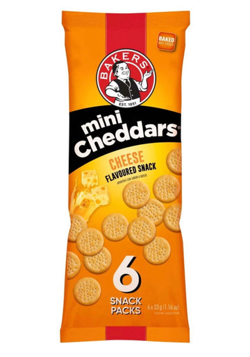 Bakers Mini Cheddars Cheese Flavoured (6 x 33g) MYEXPREZZ