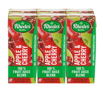 Rhodes Apple & Cherry 100% Fruit Juice Blend 6 x 200 ml