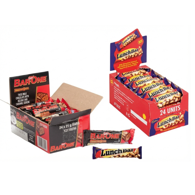 Nestle Mini Chocolates Combo - Lunch & Bar One Milk Chocolate Bars (48 Units)