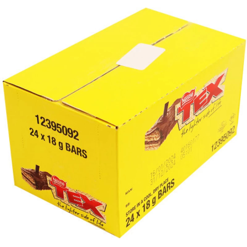 Nestlé Mini Tex Chocolates – 24 Pack Box Milk Chocolate Bars (24 x 18 g)