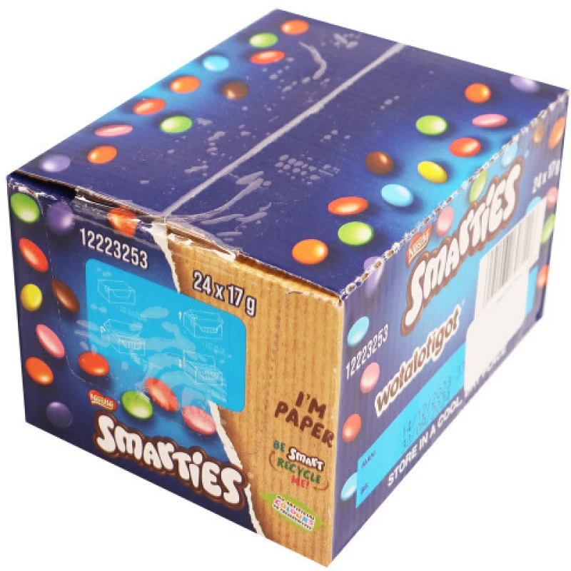 Nestlé SMARTIES Mini – 24 Pack of 17g Milk Chocolate Bars (24 x 17 g)