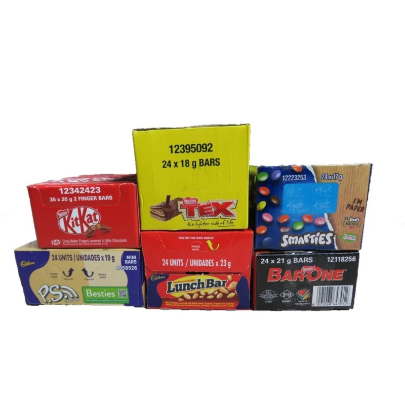 Cadbury Combo - Treat Pack with total of 156 Mini Milk Chocolate Bars (6 x 24 Units)