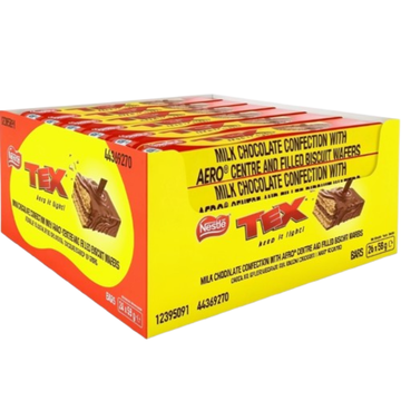 Nestle Tex Mini Tex Chocolates Milk Chocolate Bars (24 x 18 g)