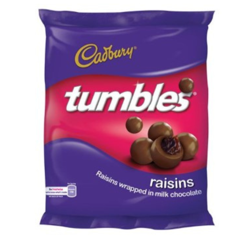 Cadbury Tumbles Raisins - 65g Pack of 36 Milk Chocolate Truffles (36 x 65 g)