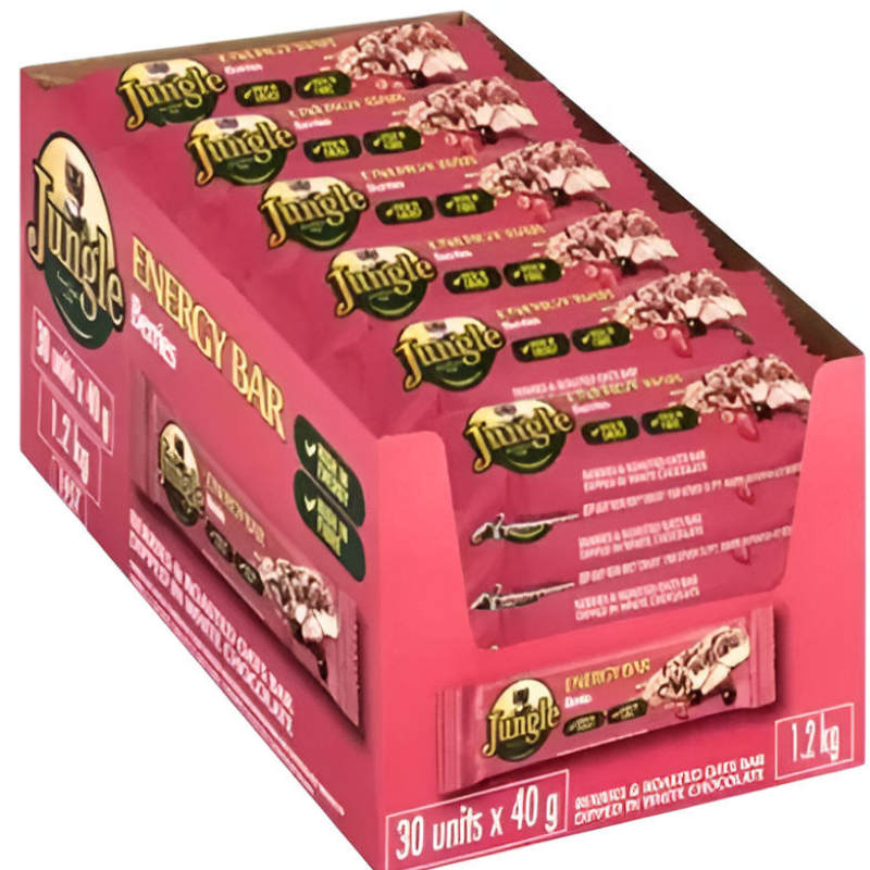 Jungle Berries Energy Milk Chocolate Bars (30 x 1.2 kg)