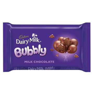 Cadbury Bubbly 40g Pack of 30 Milk Chocolate Bars (30 x 40 g)