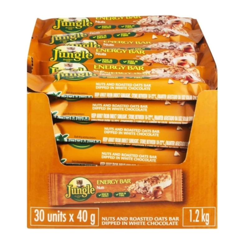 Jungle Energy Bar Nuts Nougat Bars (30 x 40 g)