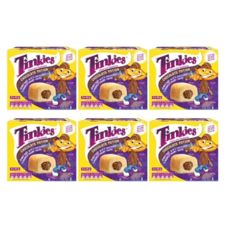 Tinkies Chocolate Potion Flavoured Creamy Sponge Cake - 6 Boxes (6 Pieces Per Box) Milk Chocolate Bars (6 x 270 g)