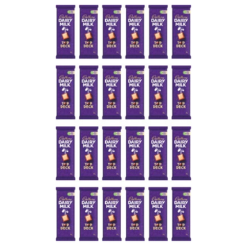 Cadbury Dairy Milk Top Deck Chocolate Bars – 24 Pack Milk Chocolate Slabs (24 x 80 g)