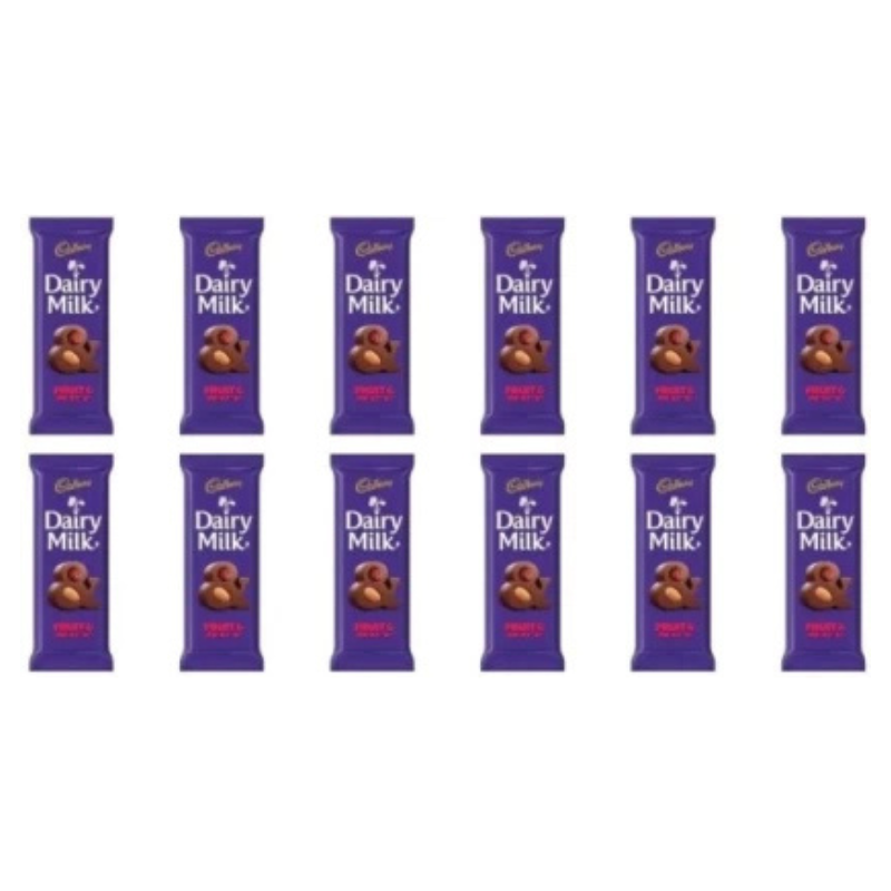 Cadbury Fruit and Nut Milk Chocolate Slabs (12 x 80 g)
