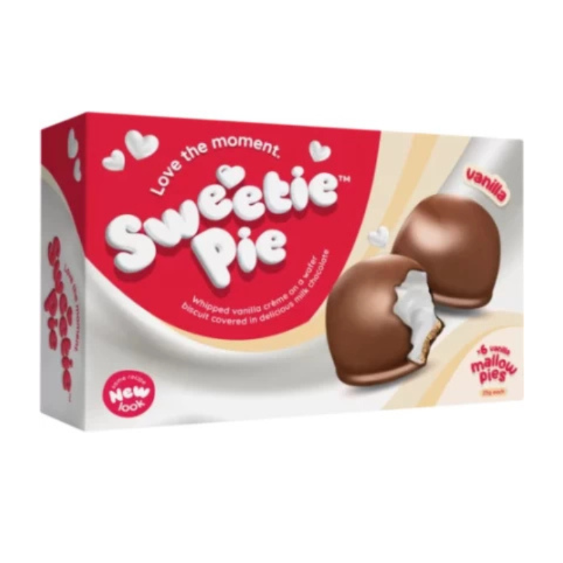 Sweetie Pie Vanilla Milk Chocolate Bars – 12 Pack Milk Chocolate Bars (12 x 25 g)