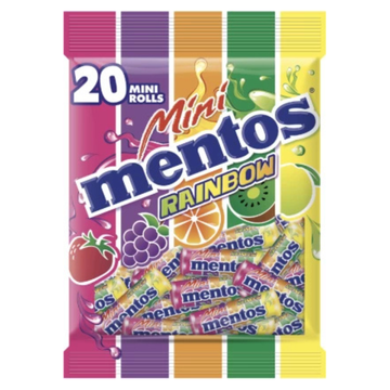 Mentos 20 Mini Rolls Mentos Rainbow Bag (1 g)