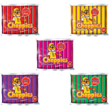 Chappies Flavoured Bubblegum Chewing Gum Candy Treats Bag (5 x 400 g)