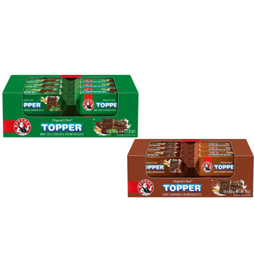 Bakers Toppers Biscuits Choc & Mint Choc Flavoured Cream Filled Biscuit (50 g, Pack of 32)
