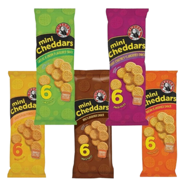 Bakers Mini Cheddars Mix Flavours-5 Packs Crackers (33 g, Pack of 5)